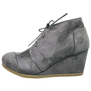 Chase + Chloe Women's Faux Suede‎ Wedge Booties Size 7.5 NEW